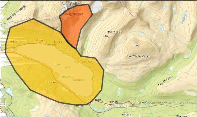 Ecofact rapport 60 Side 19 6.6 Verdivurdering Med utgangspunkt i beskrivelsen deles landskapet inn i to delområder, Lille Rostavatn og Kvernelvdalen. Begge faller inn under kategorien naturlandskap.