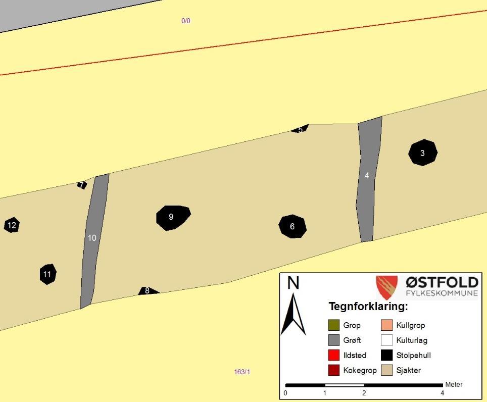 BYGNINGER Det er minst 226 stolpehull i sjaktene, trolig flere. De aller fleste av disse er spor etter bygninger.