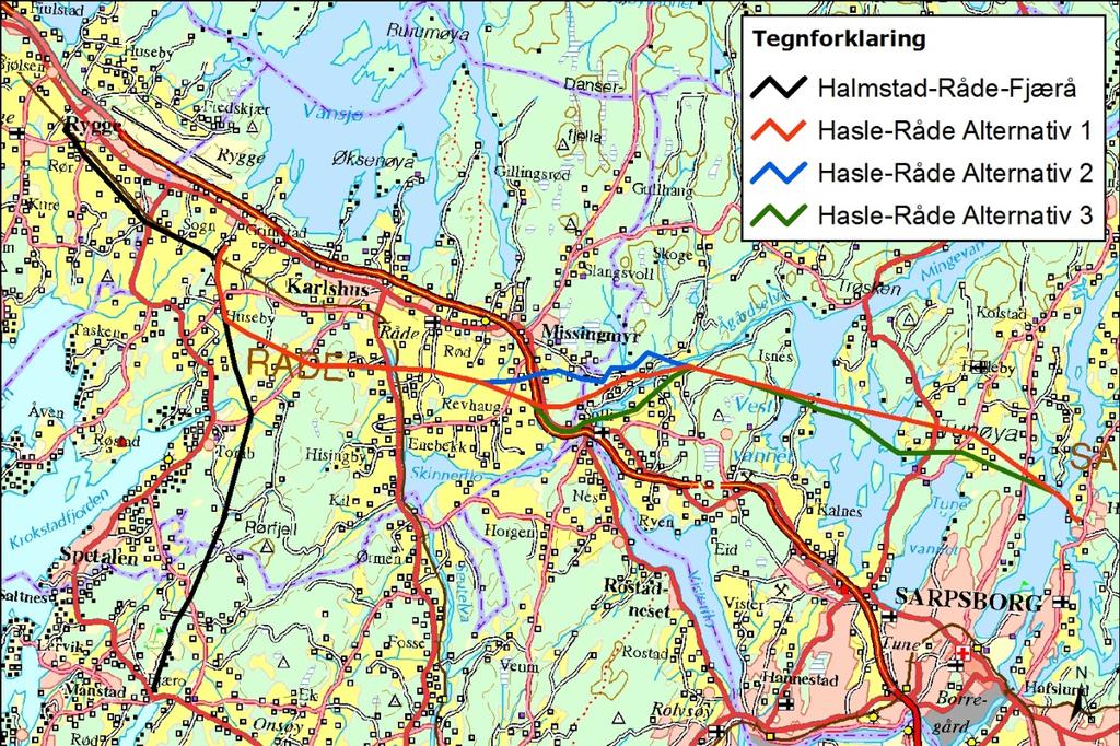 4 Tiltaksbeskrivelse Hafslund Nett har en langsiktig plan for å utbedre Østfoldnettet ved å etablere en 132 kv ringforbindelse mellom nettet under Hasle og nettet under Tegneby.