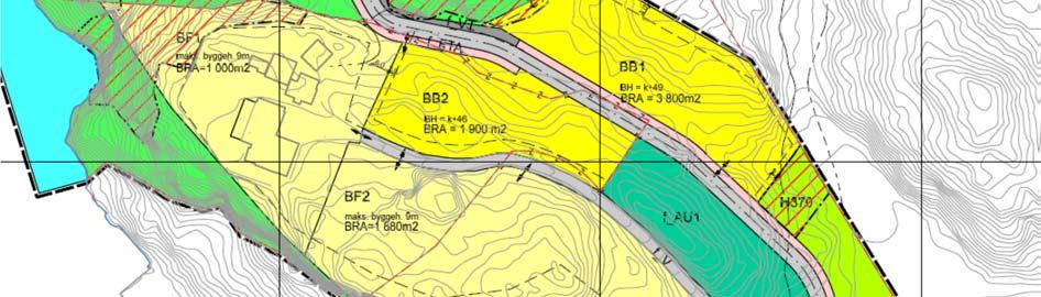 Langs barnehagetomten medfører planforslaget noe endring i veitraséen sammenlignet med dagens situasjon, da veitraséen her legges i større avstand fra tomten.