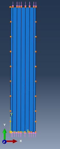 Platen er påsatt en enhetslast som linjelast på topp- og unnrand tilsvarende en