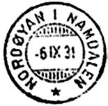 Ifølge en eldre poståpnerprotokoll ble p.å. underholdt hele året fra 1912. Navnet endret til Nordøyan i Namdalen fra 01.10.1921.