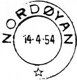 1924 Registrert brukt fra 08 III 09 TK til 11 III 09 TK Stempel nr. 2 Type: SL Fra gravør 04.09.1924 NORDØYAN I NAMDALEN Inns. 06.07.