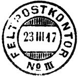 Fra 1913 ble det opprettet 6 brevhus under Feltpostkontor nr. III. Feltpostkontoret var i virksomhet til og med fiskesesongen 1922.