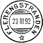 FLERENGSTRANDEN Poståpneri opprettet fra 01.04.1892 i Vikten herred. Navnet ble 01.10.1921 endret til FLERENGSTRANDA.