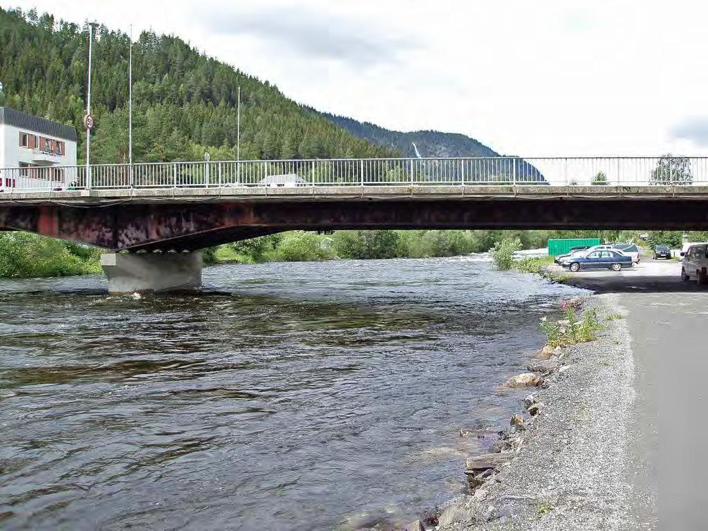 Figur 20. E6-brua over Neselva, ved utløp til Strondafjord. 11.juli 2007.