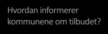 Prosent 15.05.2017 13:19 100% 90% 80% 93,5% Hvordan informerer kommunene om tilbudet?