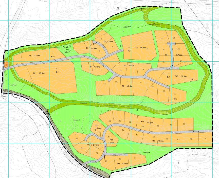 Planbeskrivelse for reguleringsplanen Høghaugen Øvre i Hafjell 11 PLANFORSLAGET Utformingen av planen har tatt utgangspunkt i at skiløypa som går gjennom området skal legges så naturlig som mulig i