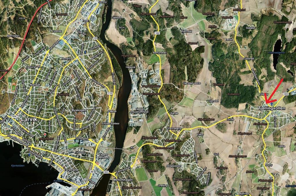 1.4. Hensikten/formål med planen Hensikten med planen er å anlegge/oppgradere parkeringsplass tilhørende Tjølling sykehjem og Husebykroken omsorgsboliger.