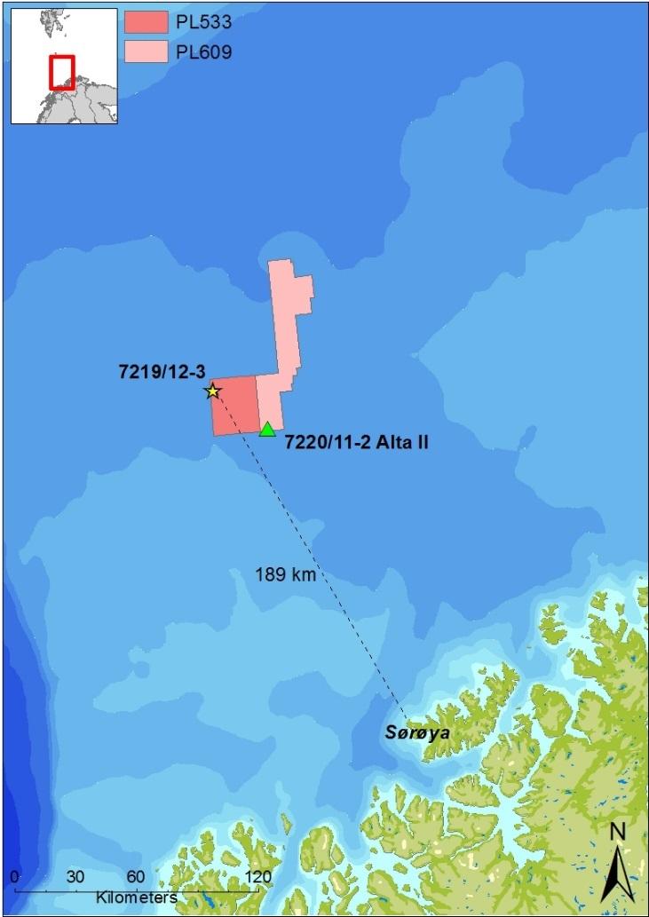 1 INNLEDNING 1.1 Aktivitetsbeskrivelse Lundin Norway AS (heretter Lundin) planlegger boring av letebrønn 7219/12-3 i PL533 i Barentshavet. Brønnen ligger ca.