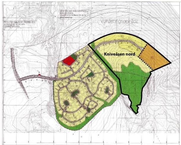 ... Sett inn saksutredningen under denne linja DETALJREGULERING FOR KNIVEÅSEN NORDØST Bb2 2.