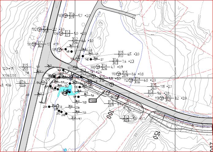 Geoteknisk rapport nr. ID 219A-1 Nord Figur 1 4.2.1 Grunnforhold Sonderinger viser i hovedsak liten sonderingsmotstand i dybde inntil ca. 11m.