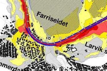 Driftsfasen 4.4.2 Alternativ 2 Alternativ 2 er identisk med alternativ 1 bortsett fra en ny bru som er gitt en mer nordlig føring ved Farriseidet en dagens bru.