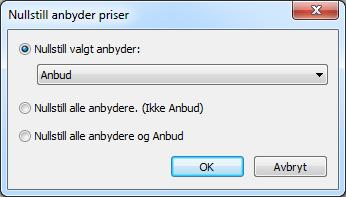 Les disse valgene nøye. Normalt bruker man innstillingene som er vist ovenfor. Ved revisjoner, eller priser fordelt på flere prisfiler bør man være særlig oppmerksom på hvilke valg man gjør.