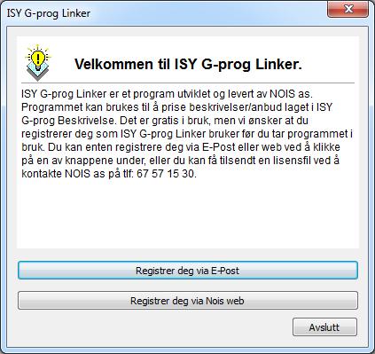 Installasjon Installasjon av ISY G-prog Linker ISY G-prog Linker lastes ned fra vår internett side www.nois.no/linker.