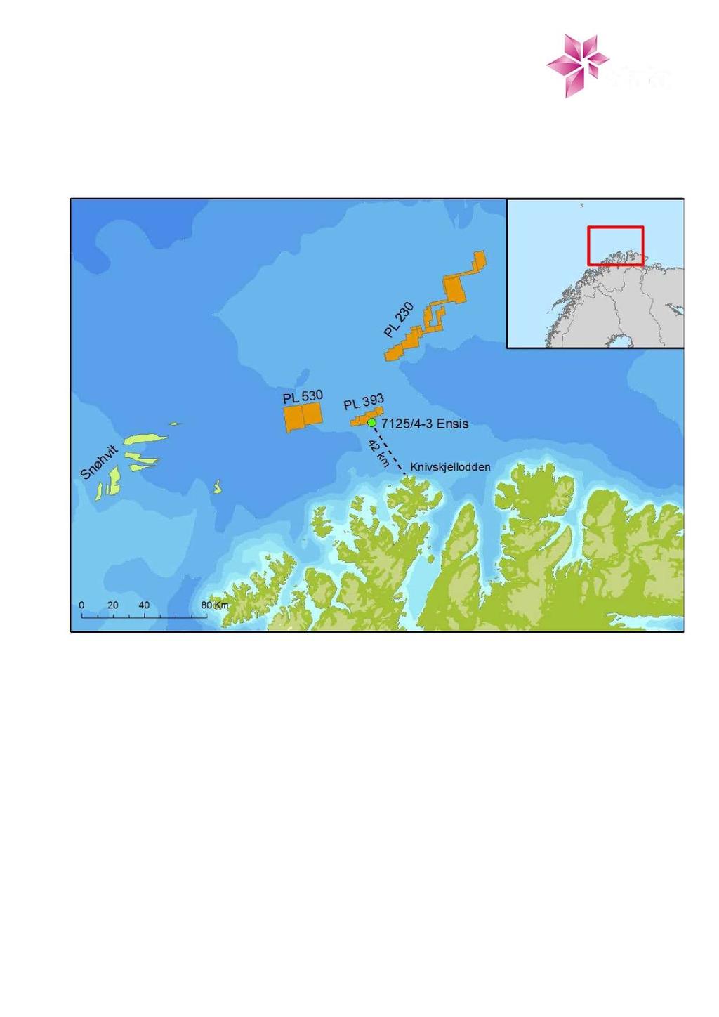 Figur 2-1 Lokasjon for i Barentshavet Gradering: