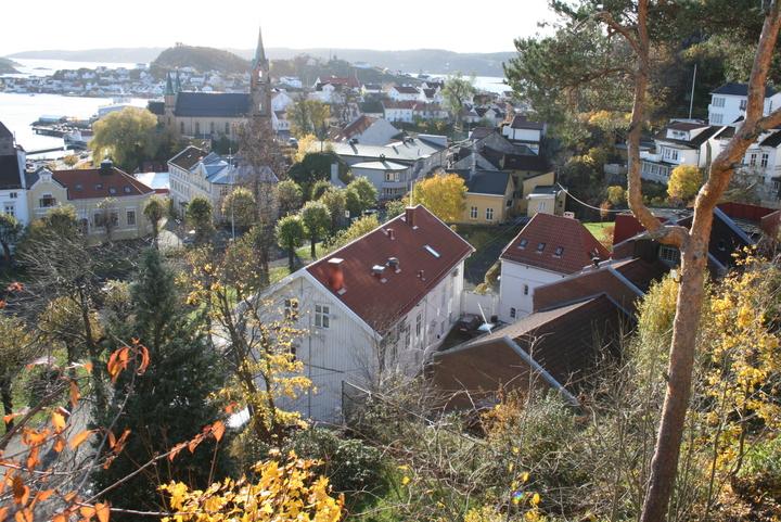 Opphavsrett: Entra. Bjørnsborg med byen i bakgrunnen.