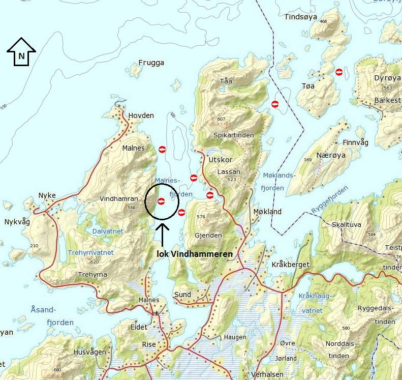 Side 7 3. Beskrivelse av lokaliteten Lokaliteten er nå brakklagt og har ikke hatt produksjon siden 2012. Anlegget er orientert i lengderetning ca. 15 o.