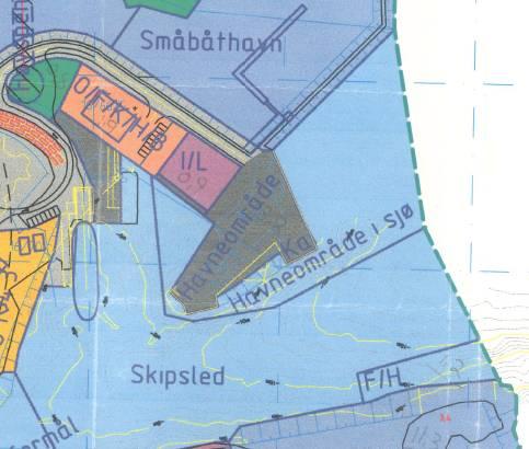 Området for bygging ligger i reguleringsområdet Havneområde.