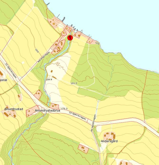 17 Amundrustadelva Kommune: Østre Toten Koordinater UTM 32V: Stasjon 1: 594931 6737113 Dato: 14.07. Dette er en liten elv, med meget gode forhold for aure.