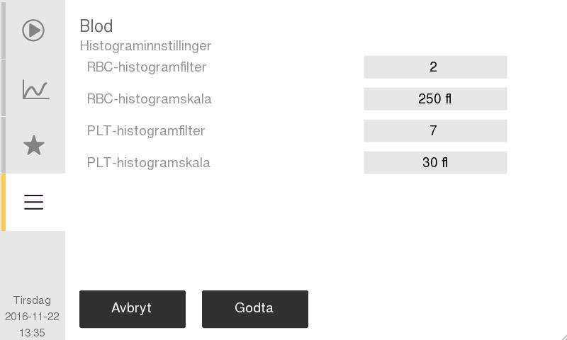 7. Menystruktur og avansert oppsett Avansert parameteroppsett Figur 117: Oppsett av OM-flaggmodus Figur 118: Oppsett av utvidet PLT-telletid Oppsett av OM-flaggmodus z Velg sirkelen ved siden av