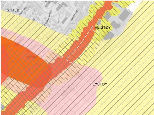 sett også fungere som støyskjerm for en framtidig fylkesvei. I henhold til sol- og skyggediagram, vil kun bebyggelsen i nord skygge noe for bakenforliggende bebyggelse ved vår- og høstjevndøgn, kl.