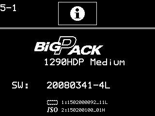 ISO-programvareversjon 5 Med tasten lukkes den aktiverte menyen. BPK4070_4 Displayet viser hovedmeny 5 "Info".