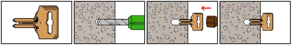 av rør, sprinkler, himling o.l. Den brukes sammen med pendel eller patentband.