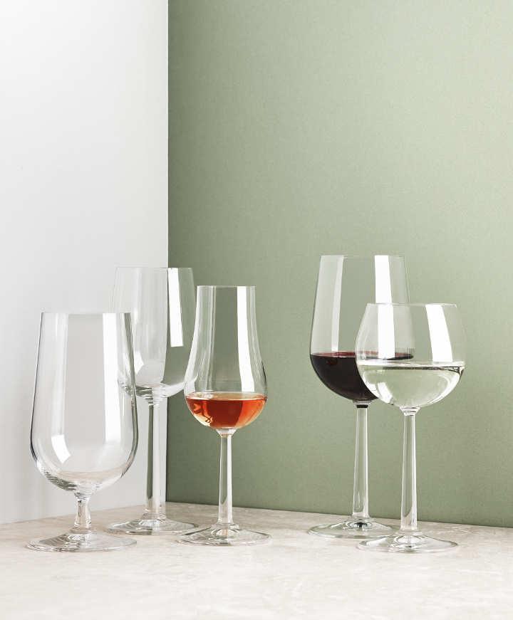 Brennevinsglass 24 cl, 2 stk. 199,- Vinglass Bordeaux 45 cl og 32 cl, 2 stk. 199,- Vinglas Bourgogne 54 cl og 30 cl, 2 stk.