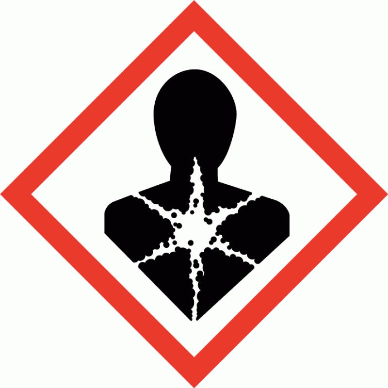 Helsefarer Acute Tox. 4 - H332 Skin Corr. 1B - H314 Eye Dam. 1 - H318 Skin Sens. 1 - H317 Repr. 2 - H361 Miljøfarer Ikke klassifisert. 2.2. Merkingselementer Piktogram Varselord Faresetning Fare H314 Gir alvorlige etseskader på hud og øyne.