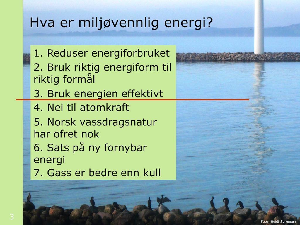 Øystein Dahle og jeg lagde en liste for 15 år siden om hva vi så på som miljøvennlig energi.