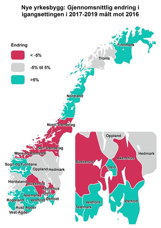 kommer ikke som økt bestand, mye vil være erstatning for transformering av eksisterende kontorlokaler til boliger og for rivning av eldre bygg.