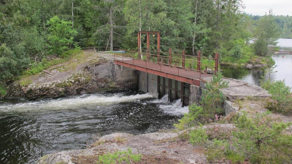 Figur 6 Viser deler av dam Høl ved utløp Vegår (bilde fra befaring 24.