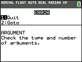 Diagnostisering og korrigering av feiltilstander TI-84 Plus CE-T oppdager feil mens den utfører disse oppgavene. Behandler et uttrykk Utfører en instruksjon Plotter en graf Lagrer en verdi 1.