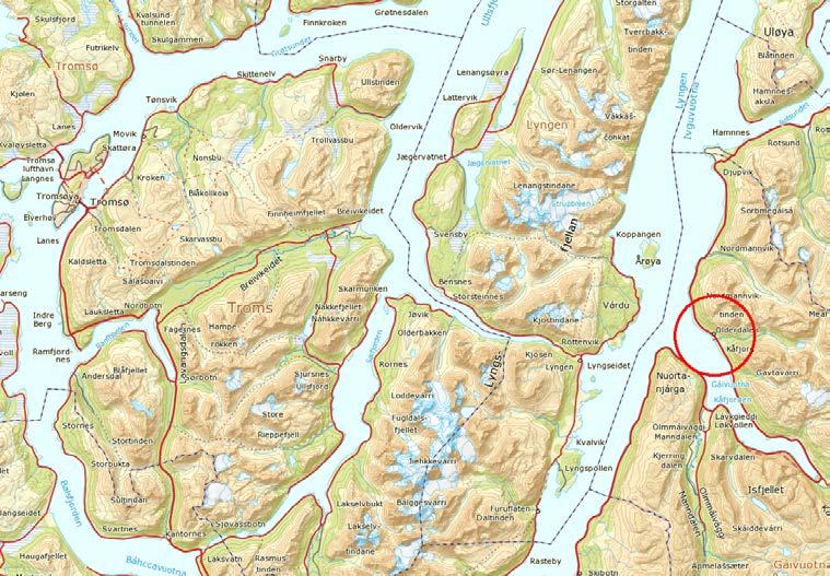 1. Innledning 1.1. Beliggenhet Olderdalen er kommunesenteret i Kåfjord kommune i Troms og ligger øst for Lyngenfjorden. 1.2.