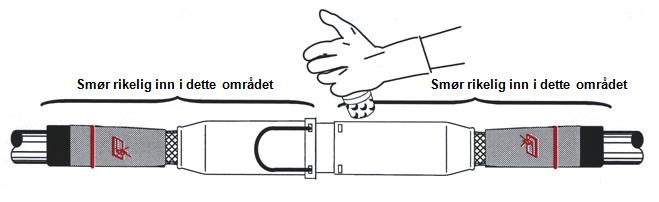 Ytre vannsperre Fjern de hvite papirbeskyttelsene fra vannsperrematten ME 140x250x3.