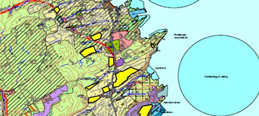 Offentlige instanser Fylkesmannen Regional plan for areal og transport: Påpeker kommunens boligreserve som langt overstiger behovet.