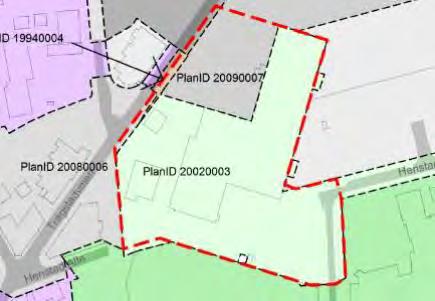 3.2 Gjeldende reguleringsplan Planområdet er i dag regulert gjennom 5 reguleringsplaner Området mellom Henstad Plass og Edwin Ruuds Gate, PlanID 20020003.