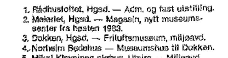 Faksimile fra årbok 1977-1983 (Årbok for Karmsund). I årene rundt 1980 skjer det også flere nyetableringer som i dag er inkludert under Haugalandmuseene paraply.