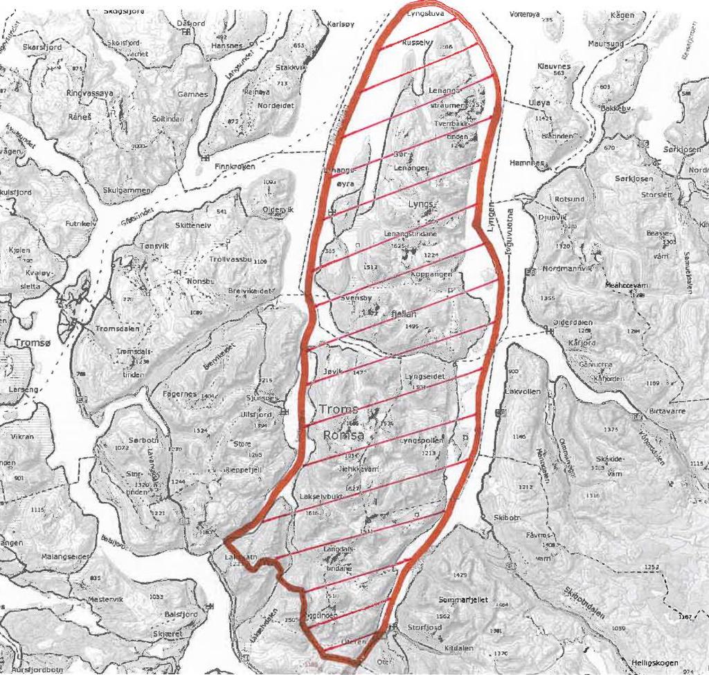 Side 8 av 10 Følgende vilkår er knyttet til fellingstillatelsen: 1. Avgrensning av fellingsområdet, skravur viser skadefellingsområdet for gaupe: 2.