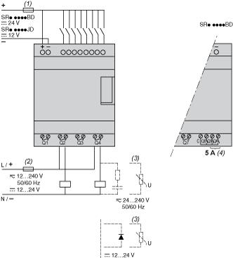 (1) 1 A quick-blow fuse or