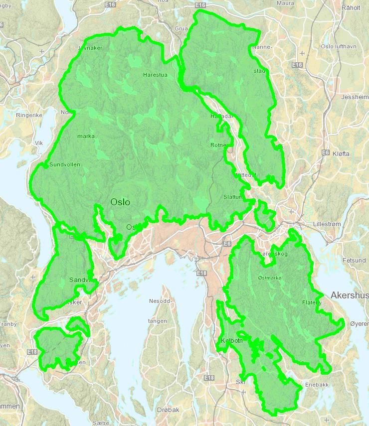 Produktspesifikasjon: Markagrensen Foto: Kartdata