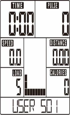 User Program Mode 6. Use UP or DOWN to select workout program, choose User Program mode and press MODE / ENTER to enter. 7. Use UP or DOWN to create user profile (Drawing 13).