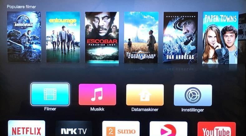 AppleTV AppleTV er ikke en TV, men en boks vi kobler til en TV eller