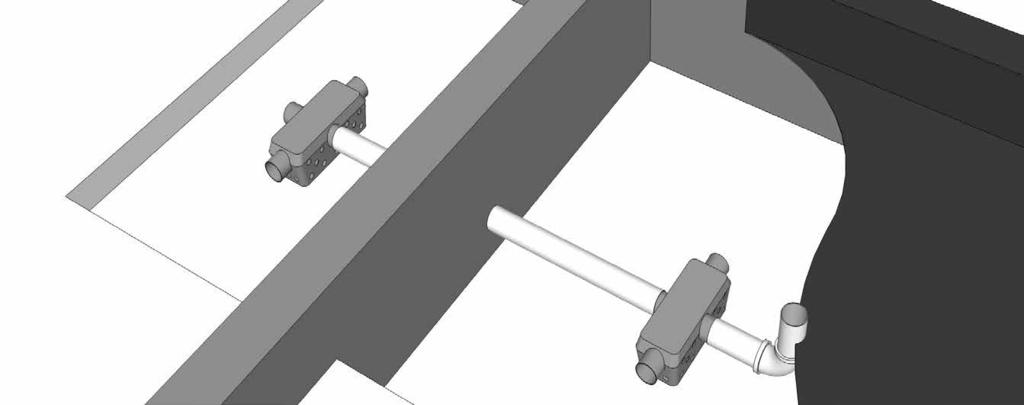 Minste avstand fra yttervegg er 0,5 meter, lengste avstand er 15 meter.