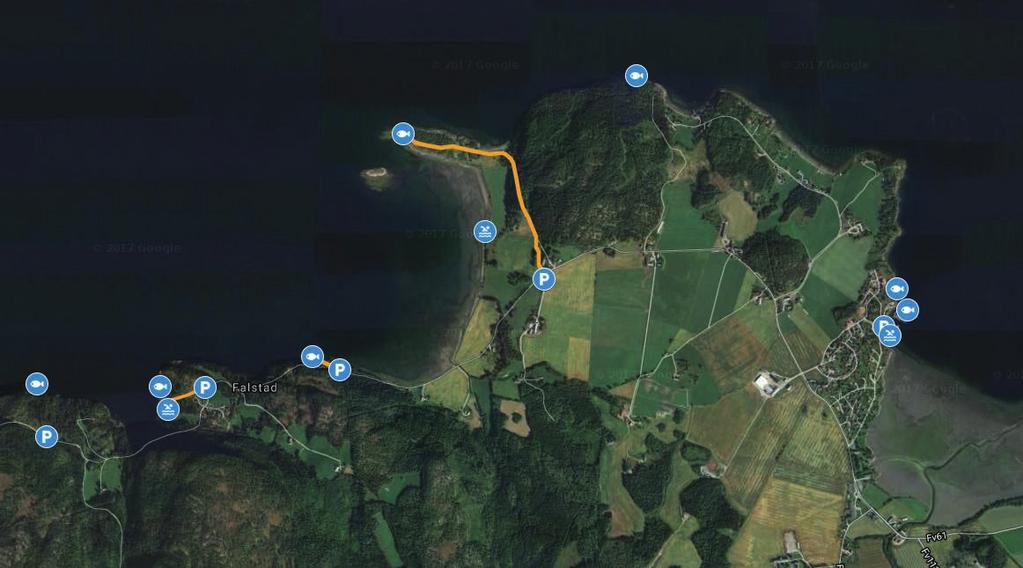 Ved å scanne QR-koden ovenfor, kommer du til et kart med oversikt over flere fiske- og badeplasser på Ekne. Fiske- og badeplasser på Ekne Ekne har flere fine fiskeplasser langs fjorden.