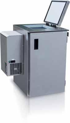 Kommersielle skap Søppelnedkjølere ODP 1 og ODP 2 Søppelnedkjølerne ODP har helautomatisk temperaturstyring, automatisk tining og er utstyrt med digitalt temperaturdisplay.