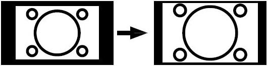 Standard Zoom modier: 4:3 Bruk for å vise et normalt bilde (i 4:3 bildesideforhold) da dette er standard fasong.