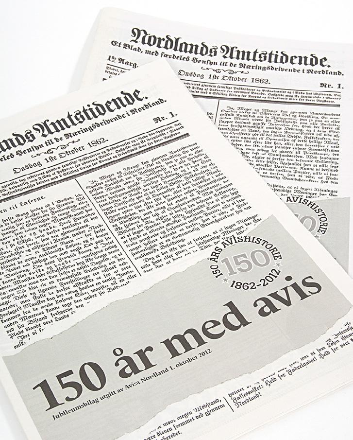 150 år med avis Avisa Nordland Newspaper Magazine Designing a magazine celebrating the 150th Editorial &