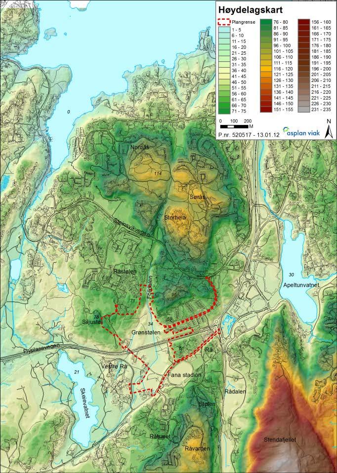 3 OVERORDNA LANDSKAPSTREKK I Norsk referansesystem for landskap plasseres planområdet i Landskapsregion 21, Ytre fjordbygder på Vestlandet, underregion 21.5 Bergensbuene.